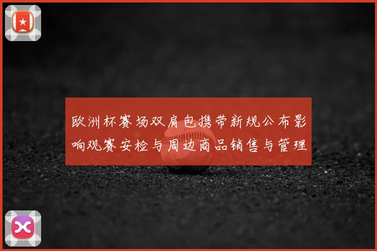 欧洲杯赛场双肩包携带新规公布影响观赛安检与周边商品销售与管理